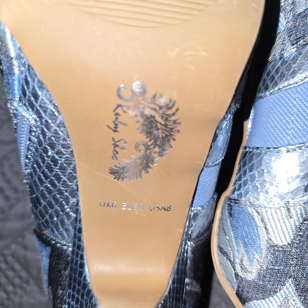 Blue Snakeskin Heels by Ruby Shoos - Picture 2 of 6